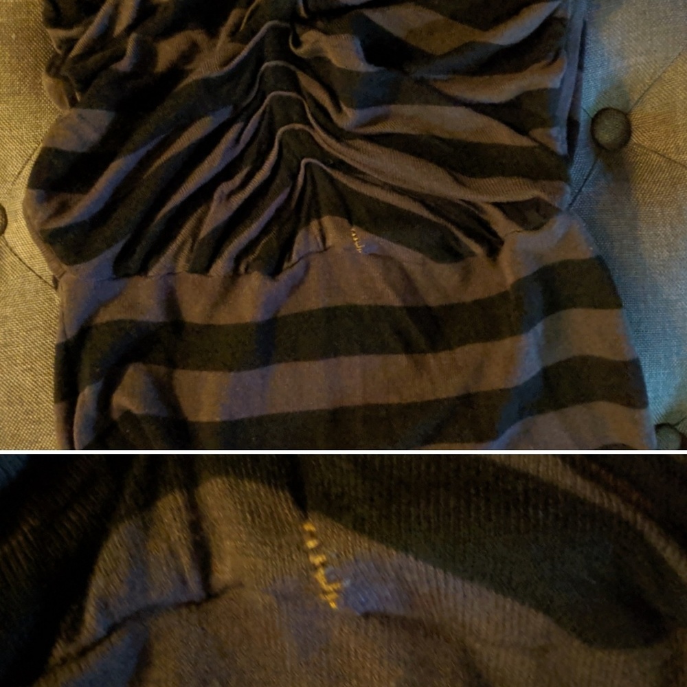 BeBe Striped Ruched Knit Dress S - Picture 7 of 7